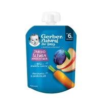 Gerber Пюре Яблоко-слива-морковь (6 м+) 80 гр.