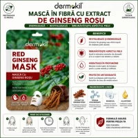 Dermokil Masca tip servetel pentru fata Red Gingseng 20 g - thumbs image 2