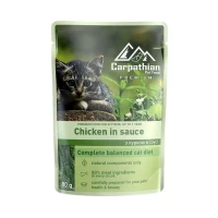 Carpathian Premium hrana pentru pisoi gaina in sos 80g
