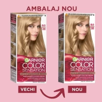Garnier Color Sensation Vopsea de par 8.0 Blond Deschis Luminos - thumbs image 2