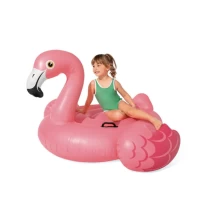 Plută gonflabilă Flamingo cu mânere, 142×137×97 cm, max. 80 kg, 3+ ani, Intex (57558) - thumbs image 4