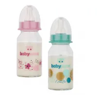 Baby Nova Стеклянный флакон, 125 мл, 0-24 мес, медленный поток, 1 шт. (44606) - thumbs image 2