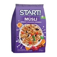 Start! Мюсли медовые с курагой, изюмом и корицей 375 г
