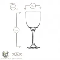 Набор стеклянных бокалов для вина 340 мл 6 шт (LV-EMP568F) - thumbs image 4