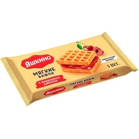 Яшкино Вафли мягкие с вишнёвым джемом 120г