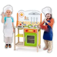 Детская кухня Viga Toys из дерева с посудой - thumbs image 3