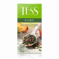 Tess Ceai verde Flirt cu capsuni si piersica alba 25p х 1,5g