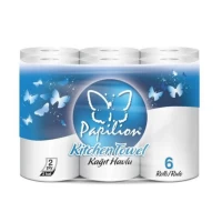 Кухонные бумажные полотенца Papilion, 6 рулонов