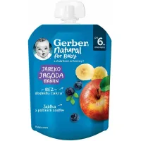 Gerber Piure din mere, afine si baban 80g