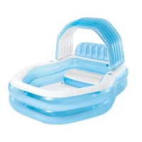 Piscină gonflabilă cu baldachin detașabil 229×191×135 cm, 530 L, Intex (57186)