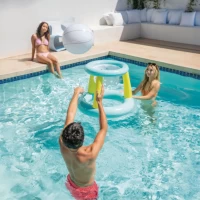 Set de joaca gonflabil pentru baschet in apa, cu cos si minge, 67×55 cm, 3+ ani, Intex (58504) - thumbs image 2