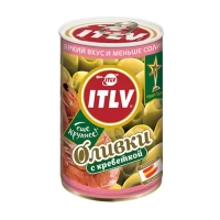 Оливки зеленые фаршированные креветками, Itlv (110g - 200/220) 314мл