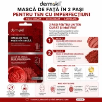Dermokil Masca cu argila rosie amazoniana anti-acnee si cosuri 2 × 7,5 ml - thumbs image 2