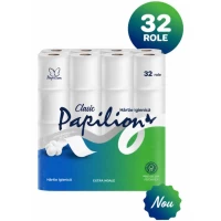 Туалетная бумага двухслойная Papilion Classic 32 рулона