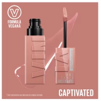 Maybelline Стойкая жидкая губная помада New York SuperStay Vinyl Ink 95 Captivated с виниловым блеск - thumbs image 3