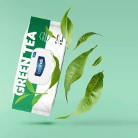 DeepFresh Servetele umede cu extracte naturale Ceai Verde 120 buc - thumbs image 2
