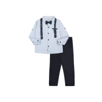 Terry costum pentru baieti 5-8 ani, cu cămașă Oxford, 6218