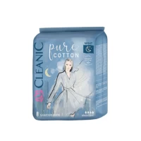 Cleanic Pure Cotton Absorbante Night 8 buc