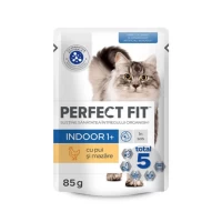 Влажный корм для домашних взрослых кошек Perfect Fit с курицей и горошком в соусе 85 г