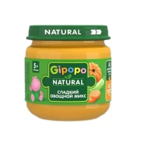 Gipopo Пюре овощное детское из морковь, картофель, брокколи 80г