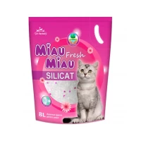 Miau Miau Asternut igienic pentru pisici Silicat 8l Floral