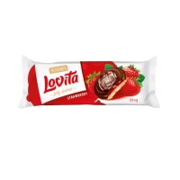Biscuiti Roshen Lovita cu umplutura de jeleu cu gust de capsuna 135g