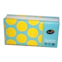 Silken servetele cosmetice 150 buc 2-str Lemon - thumbs image 2
