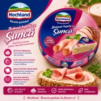 Hochland плавленый сыр треугольники с ветчиной 140 г - thumbs image 2