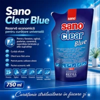 Sano Clear Blue Solutie pentru curatat geamuri 750 ml (rezerva) - thumbs image 2