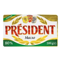 Unt de vaca sarat President 80%, 200g