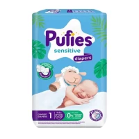 Pufies Scutece Sensitive Newborn Nr.1, 2-5 kg, 43 buc