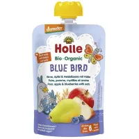 Holle Bio Organic Piure Blue Bird de mere, pere, afine si ovaz (6 luni+) 100g