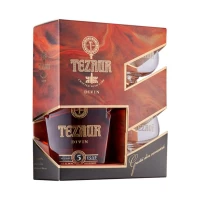 Tezaur Gold Дивин VSOP, 5 года, 500 мл, подарочный набор с 2 стакана - thumbs image 3