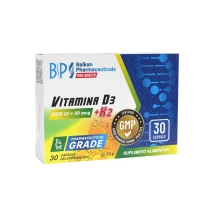 Витамины Vitamin D3 + K2 2000UI + 50mcg, 30cap