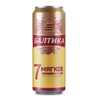 Пиво Балтика №7 0,45л Мягкое 4,7% ж/б