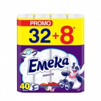 Туалетная бумага Emeka Paradise 3 слоя 32+8 рулонов