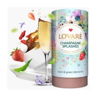 Lovare Ceai 80 g negru si verde Splashes of Champagne, capsuni si petale de albastrele - thumbs image 3