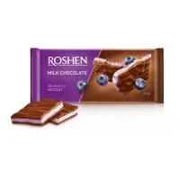Шоколад молочный Roshen с черничной нугой, 90 г - thumbs image 2
