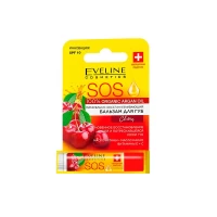 Eveline Balsam de buze SOS 100% Organic Argan Oi Cherry 4.5 ml