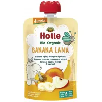 Holle Bio Organic Piure Banana Lama de mere, banane, mango si caise (6 luni+) 100g