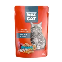 WISE CAT hrana pentru pisici peste in sos 100g