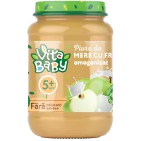 Vita Baby пюре из яблок со сливками и сахаром 180 г