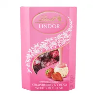 Lindt LINDOR Strawberries & Cream Chocolate Truffles Box 200g