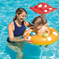 Colac gonflabil cu scaun si baldachin Ciuperca, 69 cm, max. 15 kg, 1–2 ani, Intex (56574) - thumbs image 2