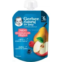 Gerber Piure din mere, pere, zmeura si afine 80g