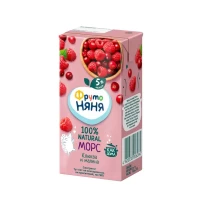 FrutoNanny Mors din merișor cu zmeură 200 ml, de la 5 luni