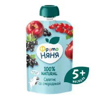 FrutoNanny Piure mere, coacaza negra si rosii 90g