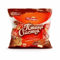 Bomboane Pobeda Ptita Sciastia de ciocolata cu napolitane 200g