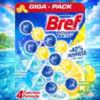 Bref Блок туалетный для унитаза Power Active Лимонная и Океанская Свежесть 4*50 г - thumbs image 2