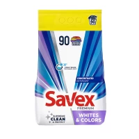 Savex Detergent automat 7.2 kg Premium Whites Colors, 90 spalari